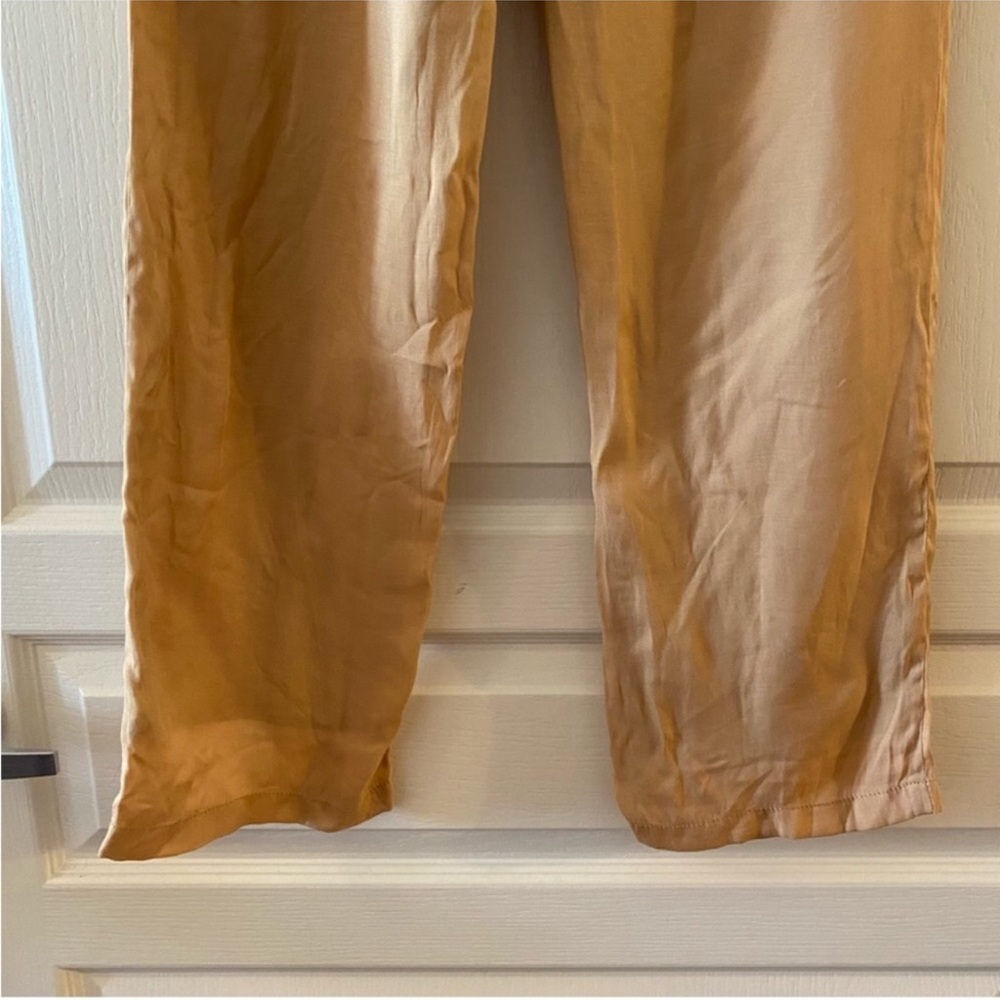 L'ACADEMIE The Danette Bronze Button Fly Belted High Rise Trousers - Picture 9 of 13